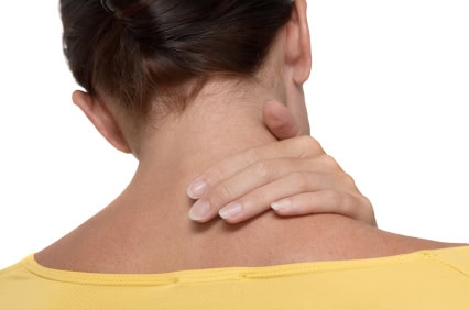 woman with neck pain